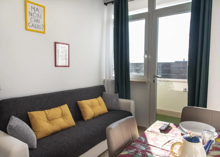 COZY APARTMENT (same price, up to 4) with DOUBLE BEDROOM with 1 double bed + 2 sofa-bed, a second ROOM/LIVING with double sofa-bed, a LOVELY BALCONY, 15 min to ROME DOWNTOWN